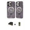 MARSİLYAN™- iPhone 14 Pro Kılıf Nova Doku Koleksiyonu - Siyah Joko Magic 5D Hayalet Cam + Raze Metal Kamera Lens - GD