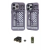 MARSİLYAN™- iPhone 14 Pro Kılıf Nova Doku Koleksiyonu - Siyah Joko Magic 5D Hayalet Cam + Raze Metal Kamera Lens - GD