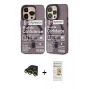 MARSİLYAN™- iPhone 14 Pro Kılıf Nova Doku Koleksiyonu - Siyah Mat Seramik Nano Ekran Koruyucu + Raze Metal Kamera Lens - GD