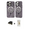 MARSİLYAN™- iPhone 14 Pro Kılıf Nova Doku Koleksiyonu - Siyah Mat Seramik Nano Ekran Koruyucu + Raze Metal Kamera Lens - GD