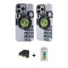 MARSİLYAN™- iPhone 14 Pro Kılıf Nova Doku Koleksiyonu - Siyah Polymer Nano Ekran Koruyucu + Gold Raze Metal Kamera Lens
