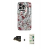 MARSİLYAN™- iPhone 14 Pro Kılıf Nova Doku Prime - Siyah 20D Premium Cam Ekran Koruyucu + Raze Metal Kamera Lens - GD