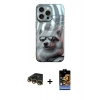 MARSİLYAN™- iPhone 14 Pro Kılıf Nova Doku Prime - Siyah Buffer Hayalet Cam Ekran Koruyucu + Raze Metal Kamera Lens - GD
