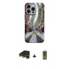MARSİLYAN™- iPhone 14 Pro Kılıf Nova Doku Prime - Siyah Joko Magic 5D Hayalet Cam + Raze Metal Kamera Lens - GD