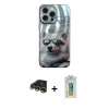 MARSİLYAN™- iPhone 14 Pro Kılıf Nova Doku Prime - Siyah Polymer Nano Ekran Koruyucu + Raze Metal Kamera Lens - GD