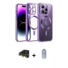 MARSİLYAN™- iPhone 14 Pro Kılıf Nova Işık Özel Seri - Siyah Joko Magic 5D Cam + Gold Raze Metal Kamera Lens