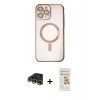 MARSİLYAN™- iPhone 14 Pro Kılıf Nova Işık Özel Seri - Siyah Mat Seramik Nano Ekran Koruyucu + Raze Metal Kamera Lens - GD
