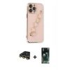 MARSİLYAN™- iPhone 14 Pro Kılıf Nova Işık Prime - Siyah 360 Mat Full Body Arka Koruyucu + Raze Metal Kamera Lens - GD