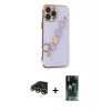 MARSİLYAN™- iPhone 14 Pro Kılıf Nova Işık Prime - Siyah 360 Mat Full Body Arka Koruyucu + Raze Metal Kamera Lens - GD