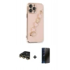 MARSİLYAN™- iPhone 14 Pro Kılıf Nova Işık Prime - Siyah 3D Antistatik Hayalet Cam Ekran Koruyucu + Raze Metal Kamera Lens - GD