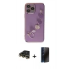 MARSİLYAN™- iPhone 14 Pro Kılıf Nova Işık Prime - Siyah 3D Antistatik Hayalet Cam Ekran Koruyucu + Raze Metal Kamera Lens - GD