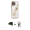 MARSİLYAN™- iPhone 14 Pro Kılıf Nova Işık Prime - Siyah Bilvis 3D Mat Cam Ekran Koruyucu + Raze Metal Kamera Lens - GD