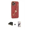 MARSİLYAN™- iPhone 14 Pro Kılıf Nova Işık Prime - Siyah Bilvis 3D Mat Cam Ekran Koruyucu + Raze Metal Kamera Lens - GD