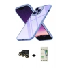 MARSİLYAN™- iPhone 14 Pro Kılıf Nova Işık Serisi - Siyah 20D Premium Cam Ekran Koruyucu + Raze Metal Kamera Lens - GD