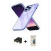 MARSİLYAN™- iPhone 14 Pro Kılıf Nova Işık Serisi - Siyah 6D Mat Seramik Hayalet Nano Ekran Koruyucu + Raze Metal Kamera Lens - GD