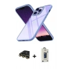 MARSİLYAN™- iPhone 14 Pro Kılıf Nova Işık Serisi - Siyah Bilvis Hayalet Cam Ekran Koruyucu + Raze Metal Kamera Lens - GD