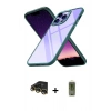 MARSİLYAN™- iPhone 14 Pro Kılıf Nova Işık Serisi - Siyah Joko Magic 5D Hayalet Cam + Raze Metal Kamera Lens - GD