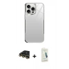 MARSİLYAN™- iPhone 14 Pro Kılıf Odak Doku - Şeffaf Pasifik Cam Ekran Koruyucu + Raze Metal Kamera Lens - GD