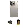 MARSİLYAN™- iPhone 14 Pro Kılıf Odak Doku - Siyah Buffer Cam Ekran Koruyucu + Raze Metal Kamera Lens - GD