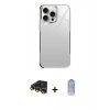 MARSİLYAN™- iPhone 14 Pro Kılıf Odak Doku - Siyah Joko Magic 5D Cam + Gold Raze Metal Kamera Lens