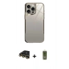 MARSİLYAN™- iPhone 14 Pro Kılıf Odak Doku - Siyah Joko Magic 5D Hayalet Cam + Raze Metal Kamera Lens - GD