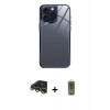 MARSİLYAN™- iPhone 14 Pro Kılıf Odak Doku - Siyah Joko Magic 5D Hayalet Cam + Raze Metal Kamera Lens - GD