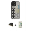 MARSİLYAN™- iPhone 14 Pro Kılıf Odak Klasik Serisi - Siyah 20D Premium Cam Ekran Koruyucu + Gold Raze Metal Kamera Lens