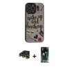 MARSİLYAN™- iPhone 14 Pro Kılıf Odak Klasik Serisi - Siyah 360 Mat Full Body Arka Koruyucu + Raze Metal Kamera Lens - GD