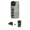 MARSİLYAN™- iPhone 14 Pro Kılıf Odak Klasik Serisi - Siyah 360 Mat Full Body Arka Koruyucu + Raze Metal Kamera Lens - GD