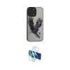 MARSİLYAN™- iPhone 14 Pro Kılıf Odak Klasik Serisi - Siyah 3D Antistatik Cam Ekran Koruyucu
