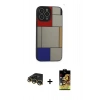 MARSİLYAN™- iPhone 14 Pro Kılıf Odak Klasik Serisi - Siyah Buffer Cam Ekran Koruyucu + Raze Metal Kamera Lens - GD