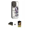 MARSİLYAN™- iPhone 14 Pro Kılıf Odak Klasik Serisi - Siyah Buffer Cam Ekran Koruyucu + Raze Metal Kamera Lens - GD