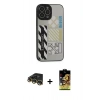 MARSİLYAN™- iPhone 14 Pro Kılıf Odak Klasik Serisi - Siyah Buffer Cam Ekran Koruyucu + Raze Metal Kamera Lens - GD