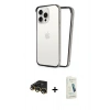 MARSİLYAN™- iPhone 14 Pro Kılıf Pusula Asil Koleksiyonu - Şeffaf Pasifik Cam Ekran Koruyucu + Raze Metal Kamera Lens - GD
