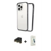 MARSİLYAN™- iPhone 14 Pro Kılıf Pusula Asil Koleksiyonu - Şeffaf Pasifik Cam Ekran Koruyucu + Raze Metal Kamera Lens - GD