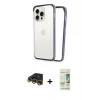 MARSİLYAN™- iPhone 14 Pro Kılıf Pusula Asil Koleksiyonu - Siyah 20D Premium Cam Ekran Koruyucu + Raze Metal Kamera Lens - GD