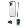 MARSİLYAN™- iPhone 14 Pro Kılıf Pusula Asil Koleksiyonu - Siyah 360 Mat Full Body Arka Koruyucu + Raze Metal Kamera Lens - GD