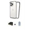 MARSİLYAN™- iPhone 14 Pro Kılıf Pusula Asil Koleksiyonu - Siyah Joko Magic 5D Cam + Raze Metal Kamera Lens - GD