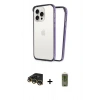 MARSİLYAN™- iPhone 14 Pro Kılıf Pusula Asil Koleksiyonu - Siyah Joko Magic 5D Hayalet Cam + Gold Raze Metal Kamera Lens