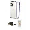 MARSİLYAN™- iPhone 14 Pro Kılıf Pusula Asil Koleksiyonu - Siyah Mat Seramik Nano Ekran Koruyucu + Raze Metal Kamera Lens - GD