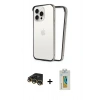MARSİLYAN™- iPhone 14 Pro Kılıf Pusula Asil Koleksiyonu - Siyah Polymer Nano Ekran Koruyucu + Raze Metal Kamera Lens - GD