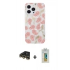 MARSİLYAN™- iPhone 14 Pro Kılıf Pusula Form - Siyah Polymer Nano Ekran Koruyucu + Raze Metal Kamera Lens - GD