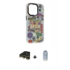 MARSİLYAN™- iPhone 14 Pro Kılıf Siluet Çizgi Koleksiyonu - Siyah Joko Magic 5D Cam + Raze Metal Kamera Lens - GD