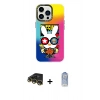 MARSİLYAN™- iPhone 14 Pro Kılıf Siluet Çizgi Koleksiyonu - Siyah Joko Magic 5D Cam + Raze Metal Kamera Lens - GD
