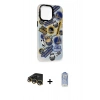 MARSİLYAN™- iPhone 14 Pro Kılıf Siluet Çizgi Koleksiyonu - Siyah Joko Magic 5D Cam + Raze Metal Kamera Lens - GD