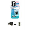MARSİLYAN™- iPhone 14 Pro Kılıf Siluet Çizgi Koleksiyonu - Siyah Joko Magic 5D Hayalet Cam + Raze Metal Kamera Lens - GD