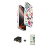 MARSİLYAN™- iPhone 14 Pro Kılıf Siluet Doku - Siyah 20D Premium Cam Ekran Koruyucu + Raze Metal Kamera Lens - GD