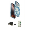 MARSİLYAN™- iPhone 14 Pro Kılıf Siluet Doku - Siyah 20D Premium Cam Ekran Koruyucu + Raze Metal Kamera Lens - GD