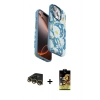 MARSİLYAN™- iPhone 14 Pro Kılıf Siluet Doku - Siyah Buffer Cam Ekran Koruyucu + Raze Metal Kamera Lens - GD