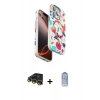 MARSİLYAN™- iPhone 14 Pro Kılıf Siluet Doku - Siyah Joko Magic 5D Cam + Gold Raze Metal Kamera Lens